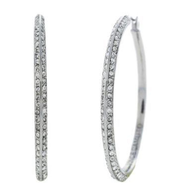 Vince Camuto™ Pave Knife Edge Hoop Earrings