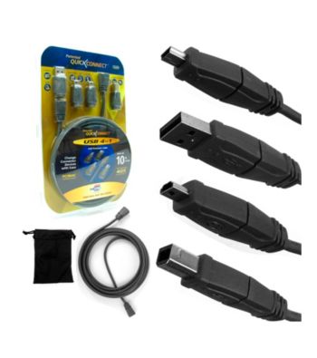 Quality QuickConnect® Hi-Speed USB 4-in-1 Cable Kit
