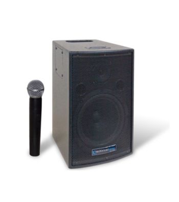 Technical Pro 8'' Battery Powered PA System with Wireless VHF Microphone