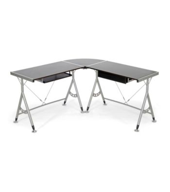 Baxton Studios Elburn Dark Brown L-Shaped Modern Computer Desk
