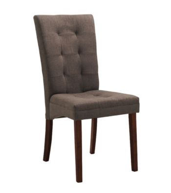 Baxton Studios Set of 2 Anne Brown Fabric Modern Dining Chairs