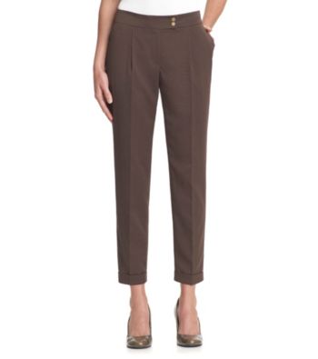 Evan-Picone® Solid Extend-Tab Slim Leg Pant
