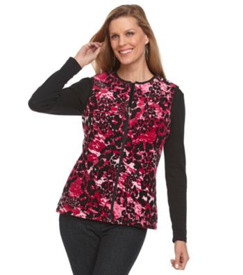 Breckenridge® Petites' Printed Velour Vest