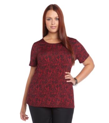Notations® Plus Size Print Tee