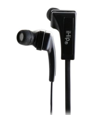 iHip® Black Noise Isolating Eclipse Earphones with Multiple Size Eartips