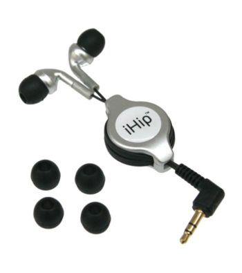 iHip® Noise Isolating Retractable Stereo Earbuds