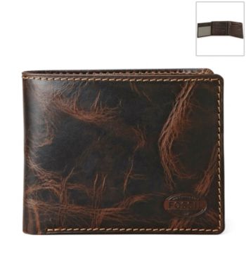 UPC 762346262046 product image for Fossil Men's Brown Leather Wallet Men's | upcitemdb.com