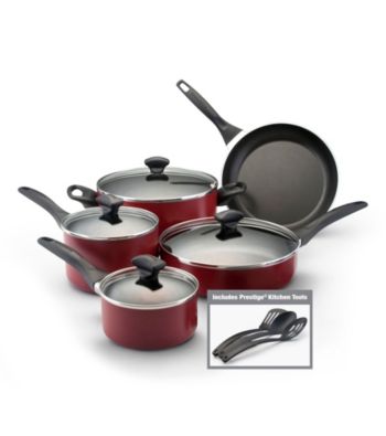 Farberware® 12-pc. Red Dishwasher Safe Cookware Set
