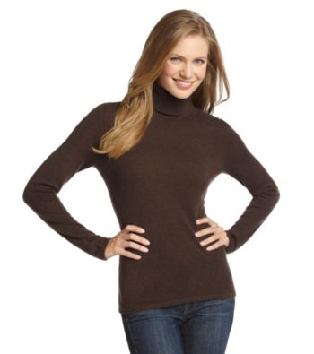 Vertical Design™ Cashmere Turtleneck Sweater