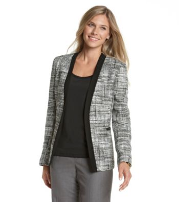 Kasper® Tweed Open-Front Jacket
