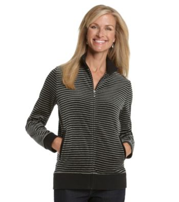 Breckenridge® Petites' Striped Velour Jacket