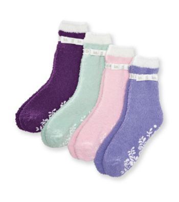 KN Karen Neuburger Floral Gripper Lounge Socks