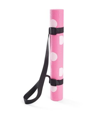 Polka Dots Yoga Mat - Pink/White