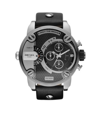 Diesel Silver/Black SBA Jump Hour Chronograph Watch