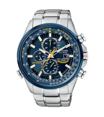 Citizen® Men's Stainless Steel and Blue Eco Drive 