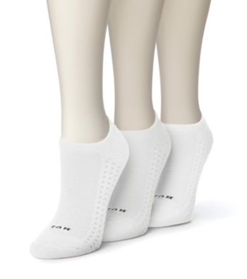 HUE® 3-pk. Air Cushion No Show Socks - White