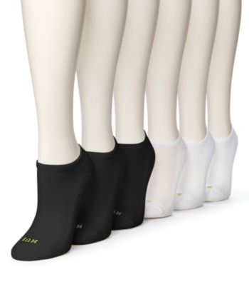HUE® 6-pk. Mesh Top No Show Socks - Black