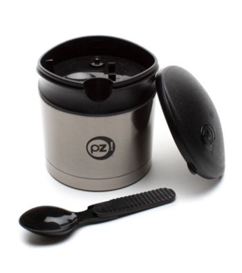Zak Designs® 10oz Black Thermal Stainless Steel Vacuum Food Storage with Spoon