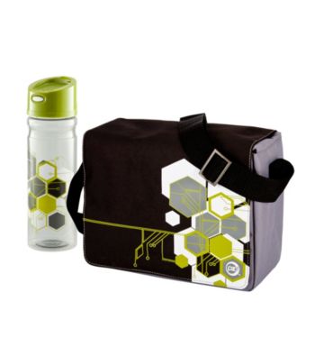 Zak Designs® Rio Polyester Insulated Messenger Bag and Tritan Bottle