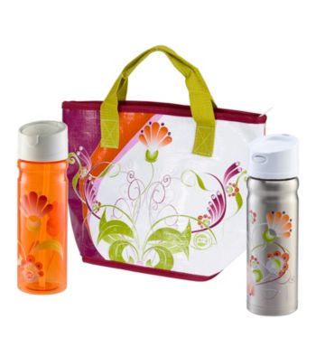 Zak Designs® Stella Insulated Woven PP Tote and Bottles