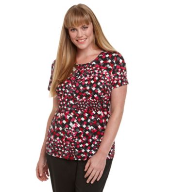 Notations® Plus Size Printed Tee