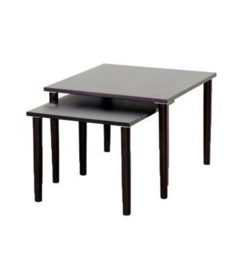 Baxton Studios Shaffer Dark Brown Modern Nesting Table Set