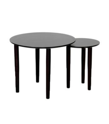 Baxton Studios Trevino Dark Brown Modern Nesting Table Set
