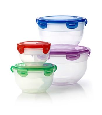 Farberware Microban 8-Piece Clear Round Storage Set