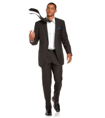 Billy London® Men's Black Stripe Slim Fit Suit Separates