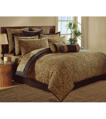 Brown Leopard Wild Life Comforter Set by Scent-Sation, Inc.