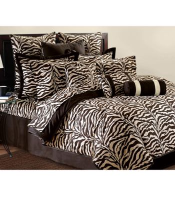 Brown Zebra Wild Life Comforter Set by Scent-Sation, Inc.