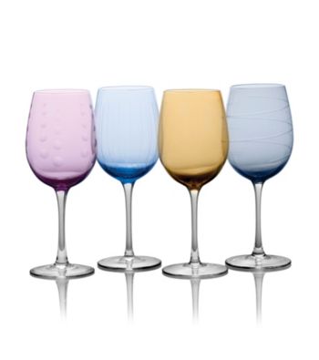 Mikasa® Cheers Color Set of 4 White Wine Glasses