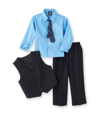 Izod® Boys' 2T-7 Navy/Stripe 4-pc. Dressy Vest Set