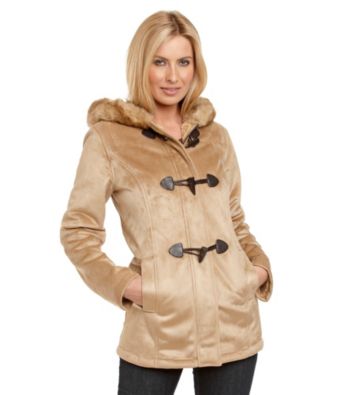 Nautica® Hooded Toggle Faux Shearling