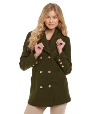Guess Knit Collar Double-Breasted Pantcoat