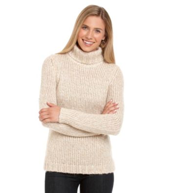 Relativity® Petites' Space-Dye Turtleneck