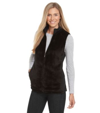 Exertek® Faux Mink Vest With Knit Side Piecing