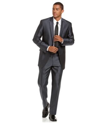 Billy London® Men's Blue Microbone Suit Separates