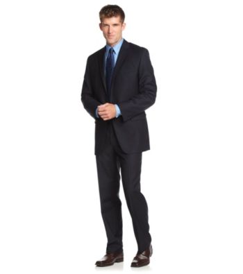 Calvin Klein Men's Navy Stripe Suit Separates