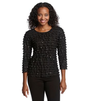 Notations® Petites' Embellished Eyelash Top