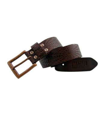 Marvel Spider-Man Brown Leather Belt Men's