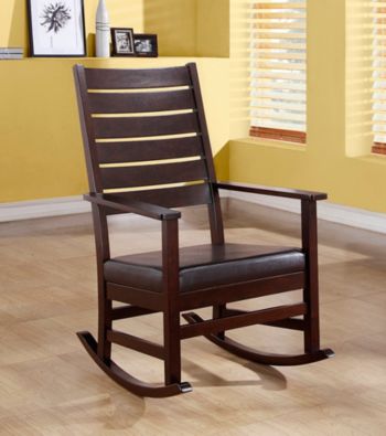 Monarch Cappuccino Slat Back Rocking Chair