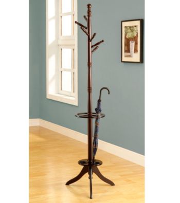 Monarch Cappuccino Coat Rack With Umbrella Holder