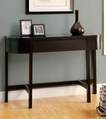 Monarch Cappuccino Rounded Console Table