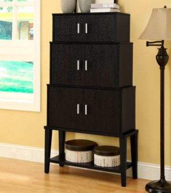 Monarch Cappuccino Stacking Style Storage Cabinet