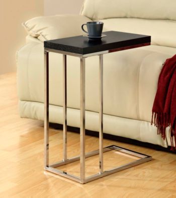 Monarch Cappuccino Chrome Metal Snack Table