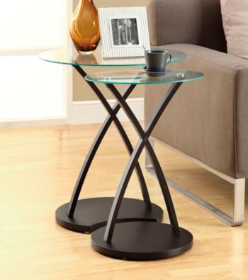 Monarch 2-pc. Cappuccino Bentwood Nesting Table Set