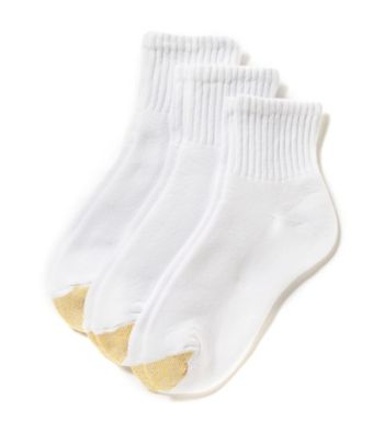 GOLD TOE® White HydroTec Quarter 3-Pack - Extended Sizes