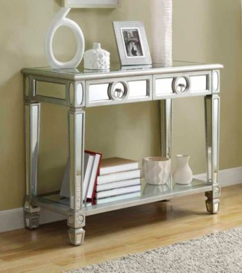 Monarch Kate Mirrored Console Table with 2 Drawers