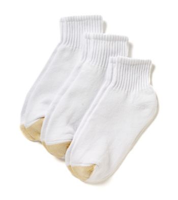 GOLD TOE® White HydroTec Quarter Socks 3-Pack
